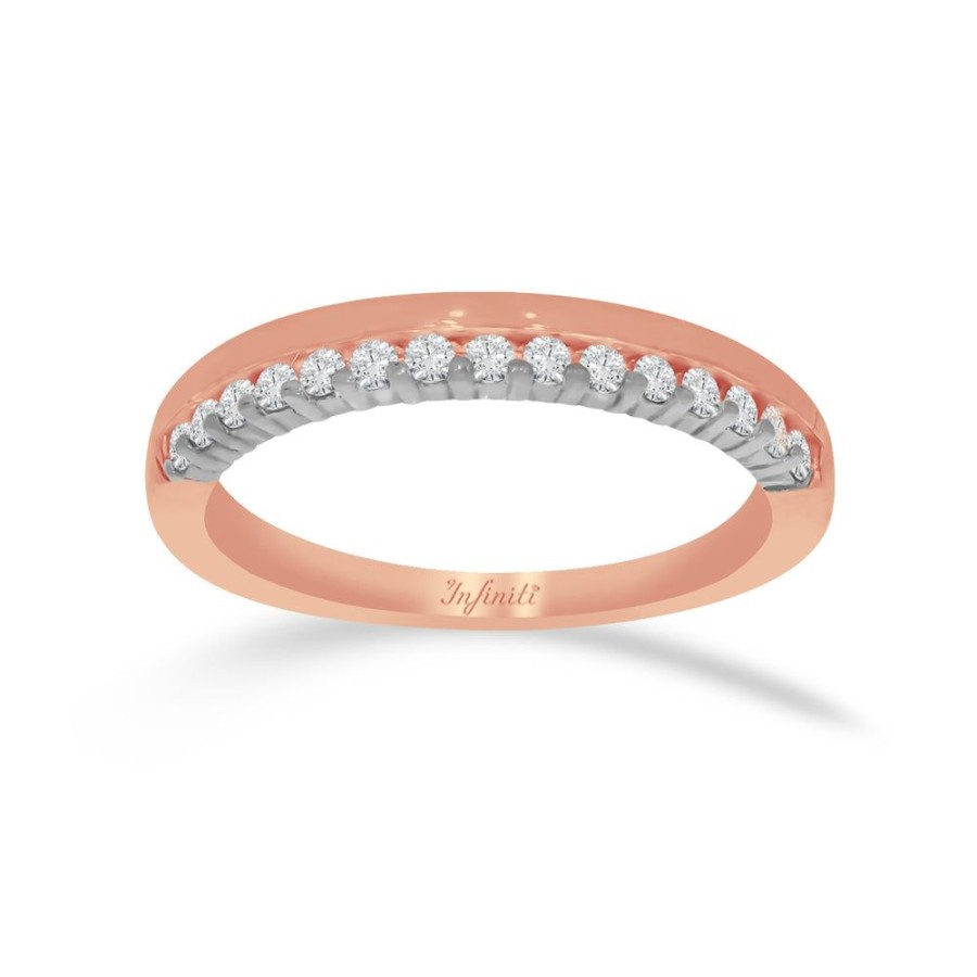 Joyeria Fina Infiniti Joyas Churumbelas | Churumbela Oro Rosa 14K - Pave Diamantes De 19 Puntos Totales