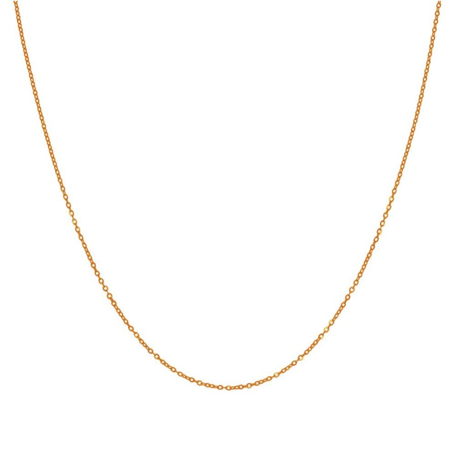 Joyeria Fina Infiniti Joyas Cadena Bebe | Cadena Oro 14K - Eslabon 1X1, 35/40/45 Cm Largo