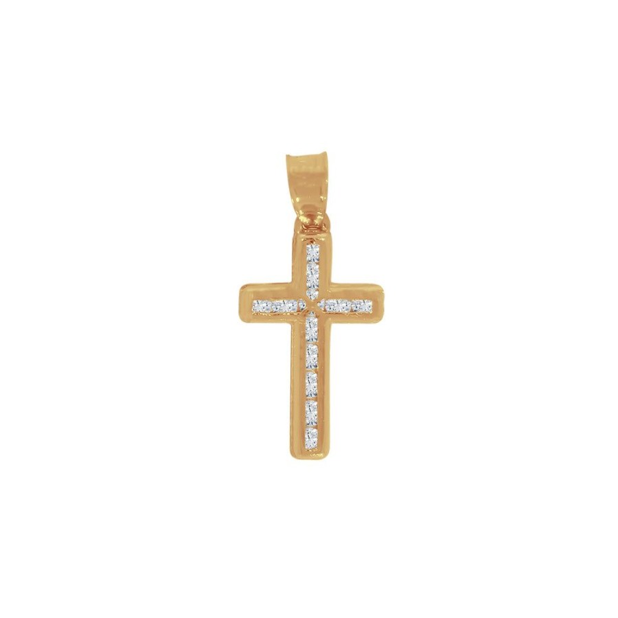 Joyeria Fina Infiniti Joyas Cruces | Cruz Oro 14K - Zirconias