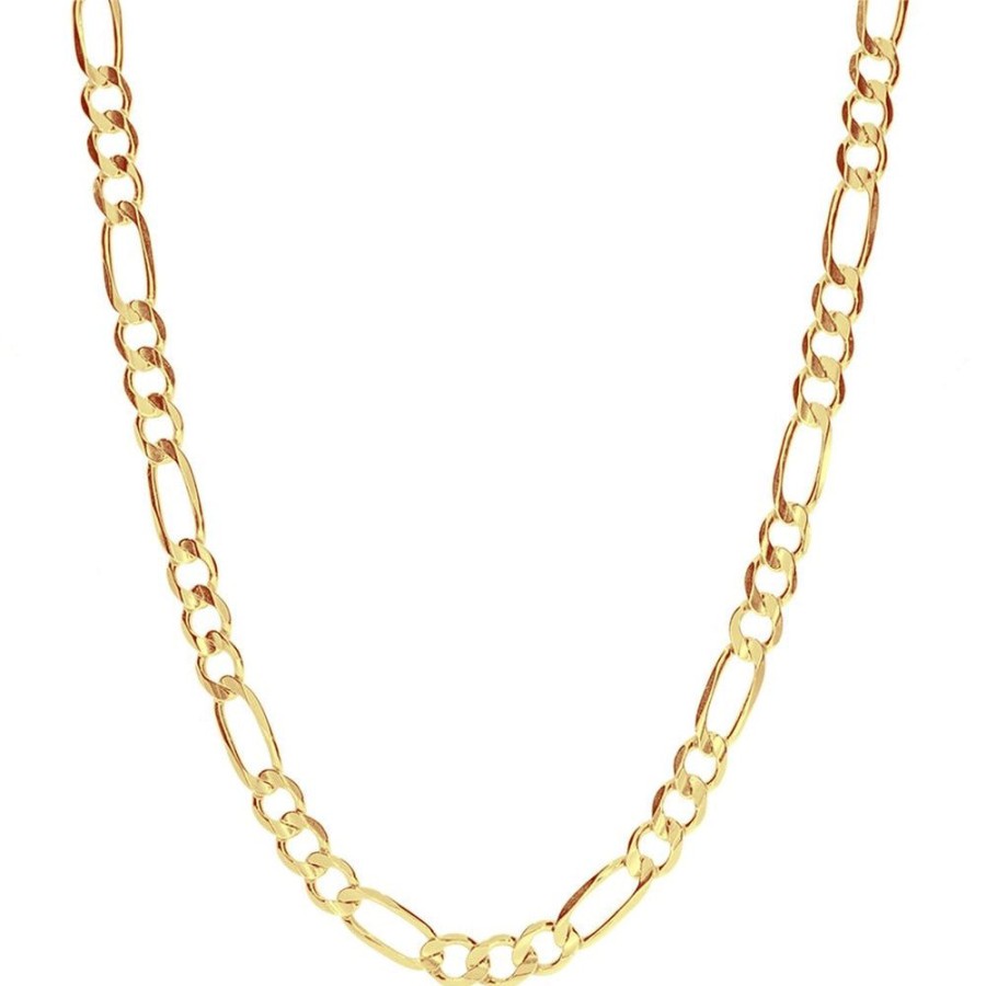 Joyeria Fina Infiniti Joyas Cadenas 14K | Cadena Oro 14K - Eslabon 3X1 De 60 Cm, Ancho 3.6 Mm