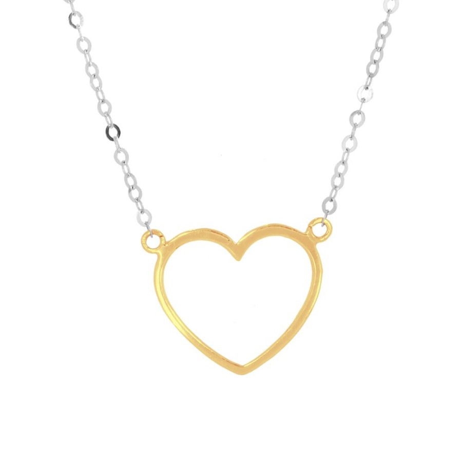 Joyeria Fina Infiniti Joyas Gargantillas | Gargantilla Oro 14K - Corazon Amarillo 45 Cm Largo