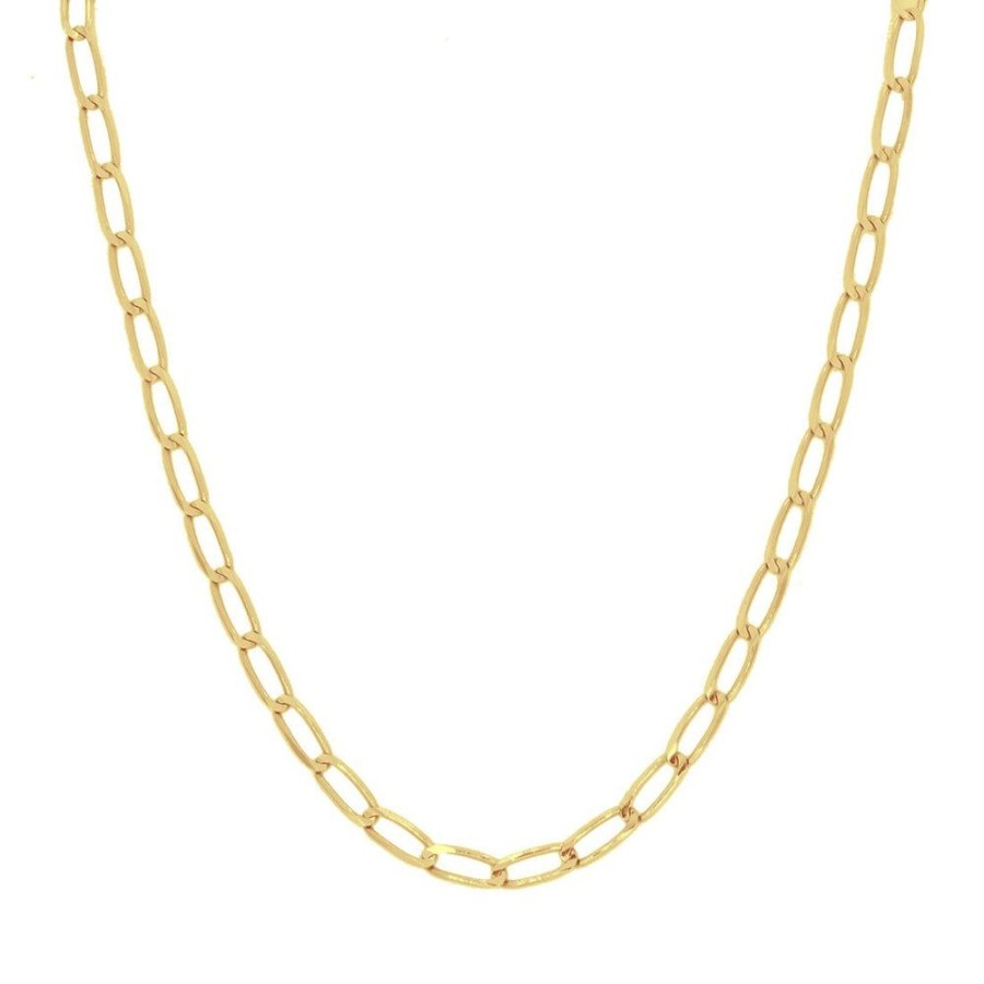 Joyeria Fina Infiniti Joyas Cadenas 10K | Cadena Oro 10K Eslabon Largo 50 Cm, Ancho 3 Mm